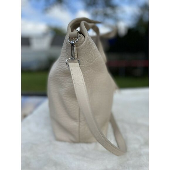 Vince Camuto Convertible Lamb Leather Pleated Tote - Steph seashell bag - Picture 3 of 6